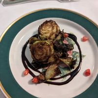 Brussels Sprouts (vegan with cheese removed) at Grand Hotel in Mackinac Island