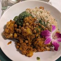 Roasted Cauliflower Aloo Gobi (already vegan) at Grand Hotel in Mackinac Island