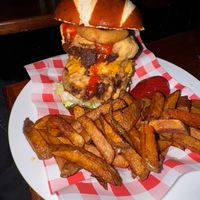This absolute behemoth of a burger was the highlight of my year. Deep fried patties (optional), onions rings, crispy onions, jalapeños, and oh my gosh, the best tasting fries ever at Sally O'Brien's Irish Pub in Prague