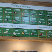 Clearly marked vegan section of the menu at Figo il Gelato Italiano in New York City