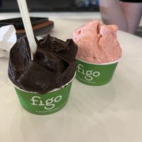 Chocolate and strawberry   at Figo il Gelato Italiano in New York City