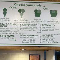 Menu - 2  at Figo il Gelato Italiano in New York City