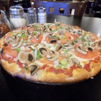 Stone-Fired Thin Garden Vegetable Pizza.  at Crust 54 - Downtown in Holland