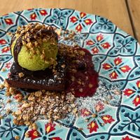 Avocado Brownie at Caballete & Berenjena in Magdalena