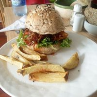 Hamburger at Caballete & Berenjena in Magdalena