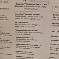 Vegan options! at Famous Kabob in Sacramento