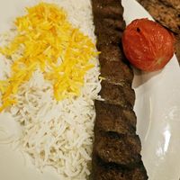 Impossible Kabob. Don't forget to top your rice with sumac (shaker is on the table). at Famous Kabob in Sacramento