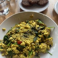 Tofu scramble with vegan sausage  at Archie's Social House in Traverse City