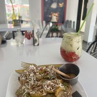 Strawberry matcha   at Casa Monarca in San Carlos