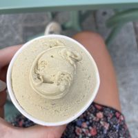 Salted pistachio 2.5€ for a huge scoop  at Gelato al Quadrato in Bergamo