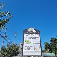 Sign on highway at First Chapter Coffee House in Gold Beach