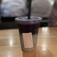 Vegan Smurf Pea Flower Tea with Oat Milk   at Centurion Coffee in Guelph