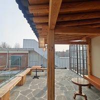 another outdoor area on the top floor at Leedorim in Seoul