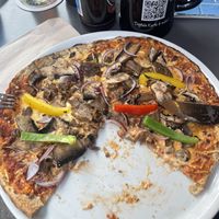 Vegane Protein Pizza mit „Beef“ und Pilzen  at Aposto Aschaffenburg in Aschaffenburg