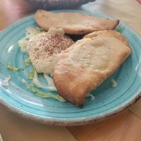 Leek and potato pies at Orient Experience in Venice