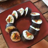 Sushi rolls at Ganaha Restaurant in Mancora