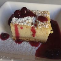 They always have 2 or 3 types of really nice cake for dessert  at Playing With Eels in Berlin