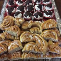 They have a bunch of desserts, like this and little cakes and they have a “bounty cream” sometimes that tastes like heaven! at Playing With Eels in Berlin