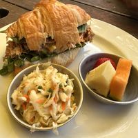 Jackfruit chickn sandwich   at 9th Island in Haleiwa