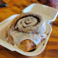 Cinnabon special dessert (The icing was super minty and it was not labeled mint flavored, only thing that made it a little gross to me) at 9th Island in Haleiwa