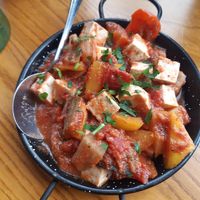Tomato, pepper dishes with tofu at Silk Road in Heswall