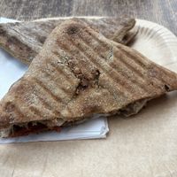 Vegan sandwich with eggplant  at FCO - Caffè Kimbo - T3 in Fiumicino