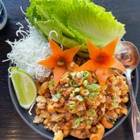 Lettuce wraps (very tasty!) at Asiatique Eatery in Ventura