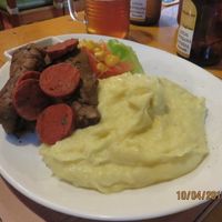 vegan meat at Isla Grill in Puerto Ayora