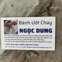 Business card   at Bánh Ướt Chay Ngọc Dung in Ho Chi Minh City