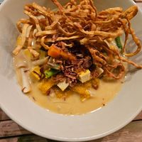 Khao Soi at Secret Garden Vegan Restaurant in Chiang Mai