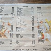The menu. at Shell Restaurant and Cafe in Dhigurah
