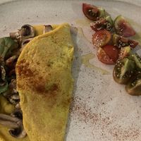 Mushroom omelet   at Essencials Café & Ayurveda in Povoa De Varzim
