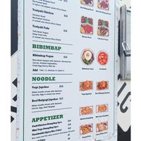 Menu at Bab Station in Brooklyn