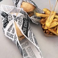 Stylish wrap for vegan burger at Frankfurt Kiki's in Premia De Mar