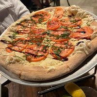 margherita pizza with vegan cheese   at Brickyard Hollow in Portland