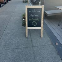 Sign out front   at Gallery Coffee Roasters  in Woodland