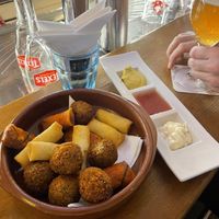 Vegan bitterballen, vlammetjes and loempias   at Kapitein Zeppos in Amsterdam