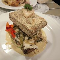 tempeh picatta at Rayen Vegano in Madrid