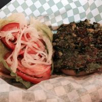 Kale Burger! at Jujobee Cafe in Springfield