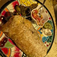 Vegetarian burrito at Borrachos in Naha