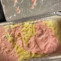 „Spaghetti Carbonara“. I was speechless as I saw what I got. I expected something different from such a well reviewed vegan restaurant… It tasted exactly the way it looks  at Veggie House in Frankfurt