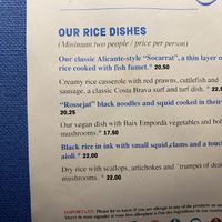 Carte  at La Blava in Palafrugell