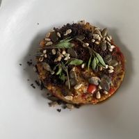 Gratin avec pomme de terre et ratatouille sur le dessus   at Auberge Des Aryelets in Aulon