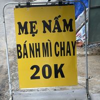Price   at Bánh Mì Chay MẸ NẤM in Ho Chi Minh City