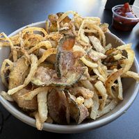 Zucchini onion haystack  at Roam Artisan Burgers - Pacific Heights in San Francisco