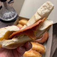 Ham & cheese bagel at Ronald's Donuts in Las Vegas