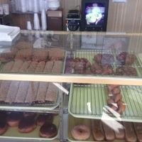 Bakery case at Ronald's Donuts in Las Vegas