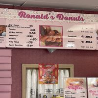 Menu   at Ronald's Donuts in Las Vegas