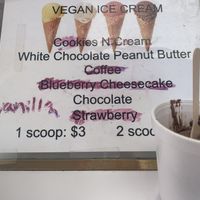 Vegan Ice cream   at Ronald's Donuts in Las Vegas