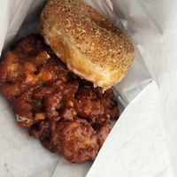 Apple fritter, crumb donut at Ronald's Donuts in Las Vegas